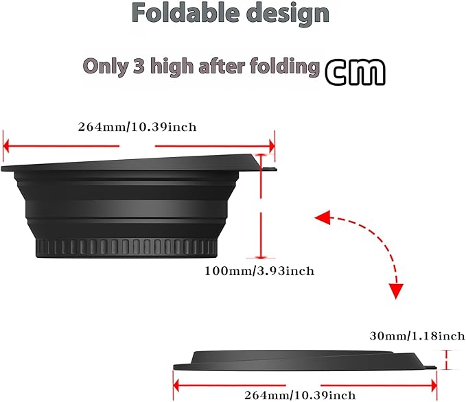 Ice Bowl with Ice Tray, Collapsible Silicone Bowl for Home Ice Water Facials, Facial Ice Therapy for Skin Tightening, Acne Relief and Anti-Inflammation, Portable Spa Tool for Home and Travel (Black)