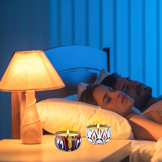 2-Pack Aromatherapy Scented Candles - Bonfires and Cinnamon, Natural Soy Wax with Natural Essential Oils, Use for Home Decor, Yoga,Bath,Women,Mother's Day Gift.