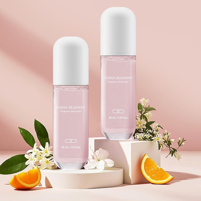 Body Mist Spray – Citrus & Floral Fragrance for Women – Daily Shower Mist & Refreshing Scent – 50ml Travel Size (INDIAN BLOSSOM)