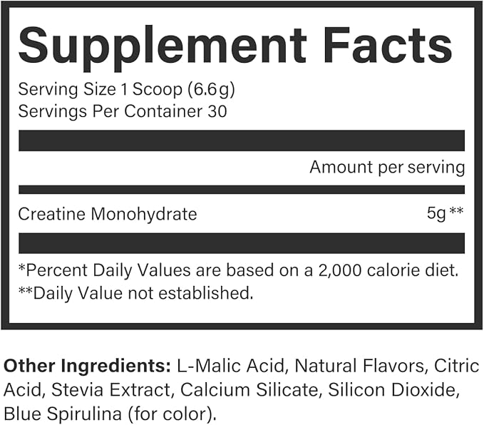 Beam Creatine Powder, Third Party Tested, Micronized Creatine Monohydrate Supplement, Creatine for Women and Men, Muscle Strength, Workout Recovery, Lean Muscle, 30 Servings, Blue Raspberry Flavor