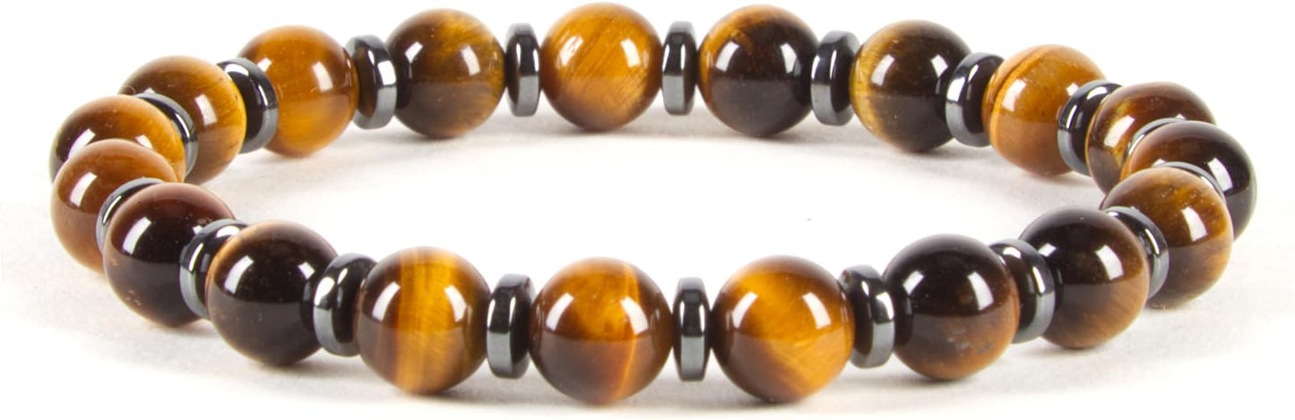 Cherry Tree Collection - Small, Medium, Large Sizes - Gemstone Beaded Bracelets For Women and Men - 8mm Round Beads