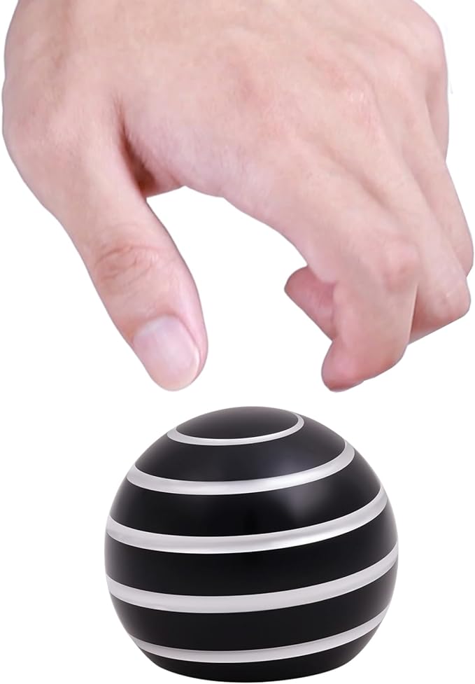 Desk Toys for Fidget Kinetic Cool-Gadgets: 180 Seconds Spinning Toy, Cool-Stuff Thing for Adult Teen Children Kid, Optical-Illusion Stress-Relief Gifts Ball for Man Women Home Office School Christmas