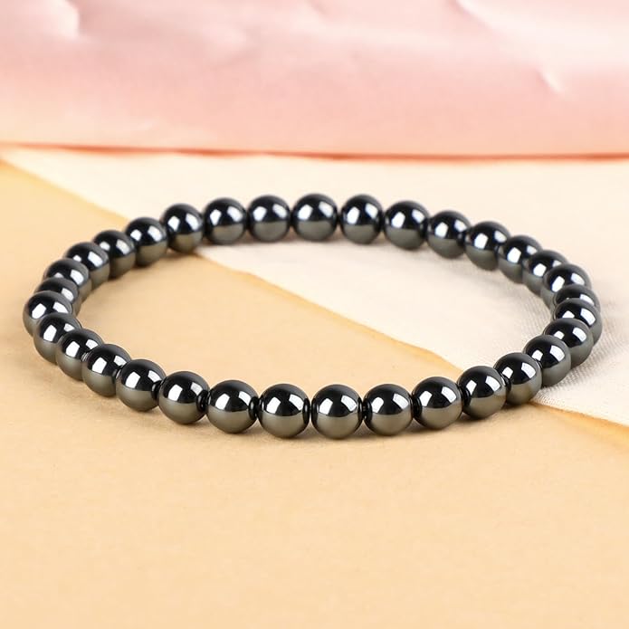 LPBeads Handmade Natural Gemstone Stretch Elastic Bracelet Healing Crystal Round Stone Beads Jewelry Gifts for Women Men