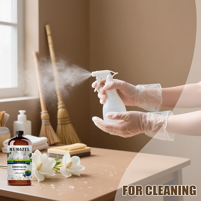 Gardenia Essential Oil, Gardenia Oil 16 Fl Oz 480ML for Diffuser Humidifier Yoga Cleaning DIY Candle Soap Making Essential Oils