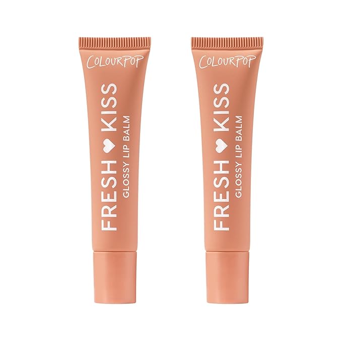 ColourPop Fresh Kiss Glossy Lip Balm - Hydrating Lip Care Enriched with Peptides, Hyaluronic Acid, Shea Butter & Vitamin E for an Ultra-Cushiony Formula - Caramel Latte (2 Count)