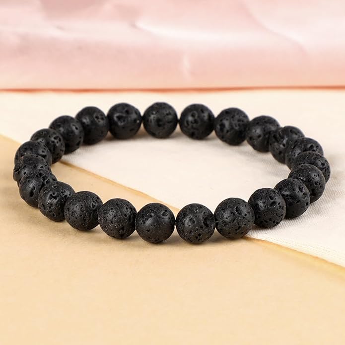 LPBeads Handmade Natural Gemstone Stretch Elastic Bracelet Healing Crystal Round Stone Beads Jewelry Gifts for Women Men