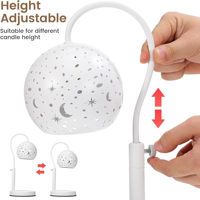 Candle Warmer Lamp with Timer and Dimmer Adjustable Height for Bedroom Decor, Wax Melting Warmer for Jar Candles with 2 Replacement Bulbs Christmas House Warming Gifts