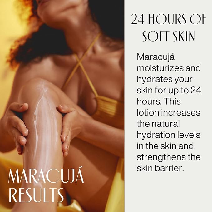 NATURA - Ekos Maracujá Relieving Body Lotion - Calming Lotion - 24 Hours of Hydration - Essential Fatty Acids - Vegan Skin Care - Brazilian Beauty Secrets - Self Care & Body Care - 13.5 fl oz (400ml)