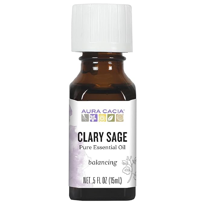 Aura Cacia Essential Oil, Balancing Clary Sage, 0.5 fluid ounce (Pack of 2)