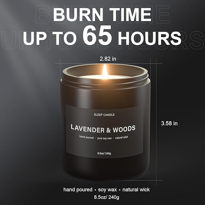 Scented Candles for Men, BOYUJK Candles for Home Scented, Candle Set for Stress Relief and Promote Sleep, Birthday Gifts for Men (1.1lb, 480g)