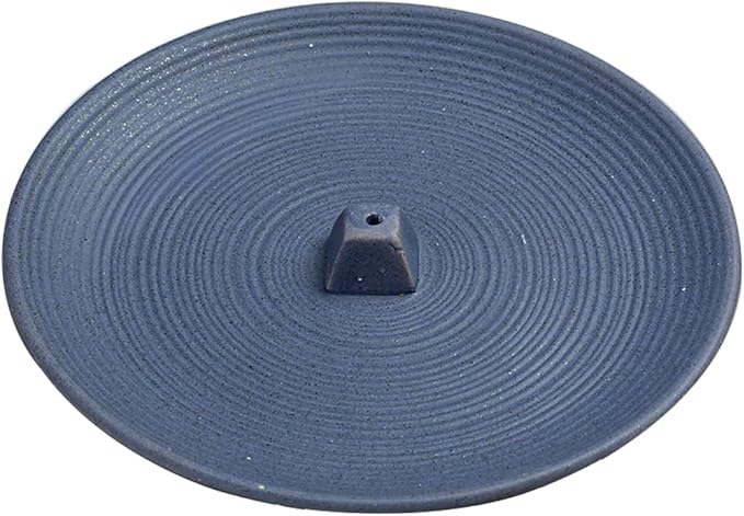 Incense Stick Holder Ceramic Incense Holder Simple Style Incense Sticks Holder Blue Insence Burner for Set for Office Yoga and Livingroom (Blue)