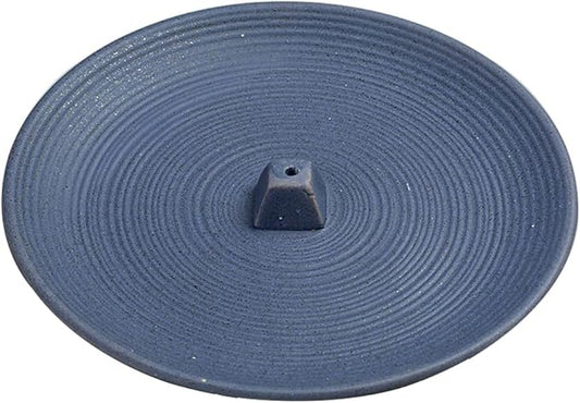 Incense Stick Holder Ceramic Incense Holder Simple Style Incense Sticks Holder Blue Insence Burner for Set for Office Yoga and Livingroom (Blue)