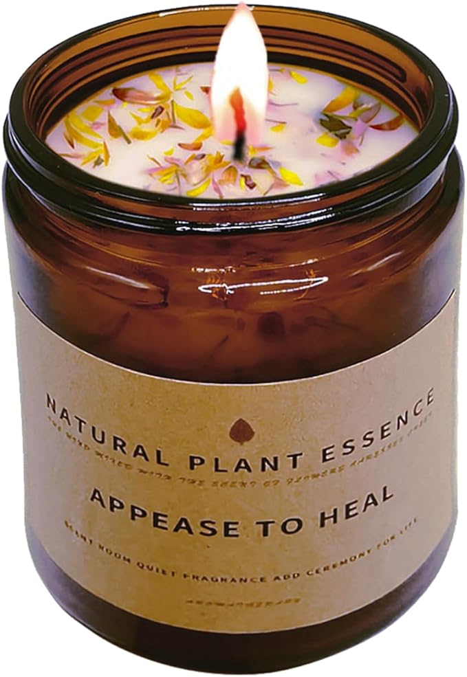 Lavender Scented jar Candles for Women Jar Candle 7oz Burns 30 Hours. Handmade Soy Wax Healing Candle Ideal for Bedroom, Kitchen, Bath