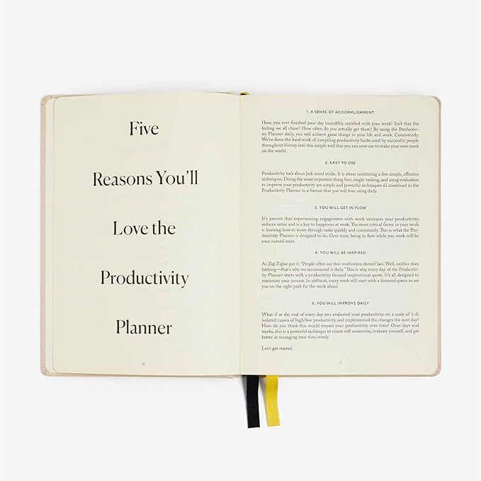 Intelligent Change - 3-Month Productivity Planner, Productivity Tools for Time-Management and Mindfulness, Daily To-Do List, A5 Undated Quarterly Planner, Beige (Beige)