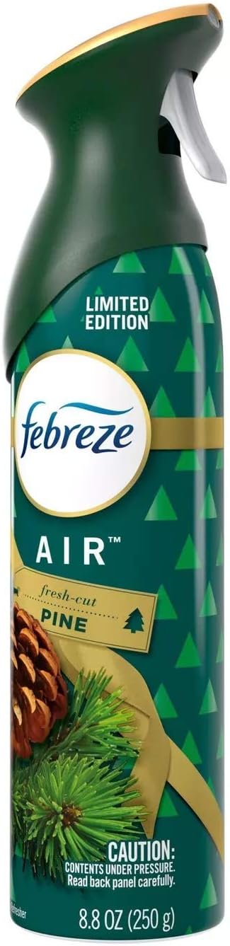 Febreze Air - Air Freshener Spray - Fresh-Cut Pine - Limited Edition Holiday Collection 2020 - Net Wt. 8.8 OZ (250 g) Per Bottle - Pack of 3 Bottles