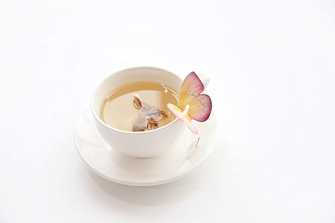 KKOKDAM Gourmet Butterfly Tea Bags Gift Set Sampler – Fancy Tea Variety Pack Set, Korean Drinks, Unique Gifts -Perfect as Women Tea Gift Set - 6 Count