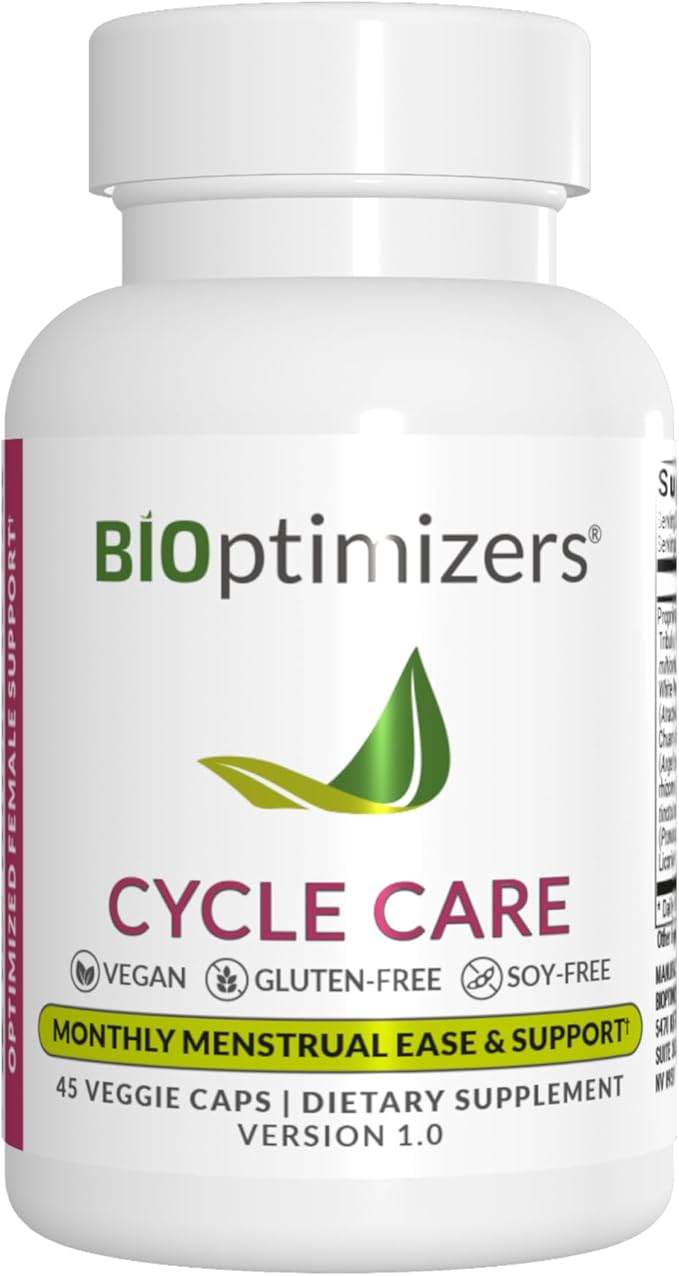BIOptimizers - Cycle Support - Period Support Supplement for Women - Bloating and Cramping Menstrual Relief - 45 Capsules