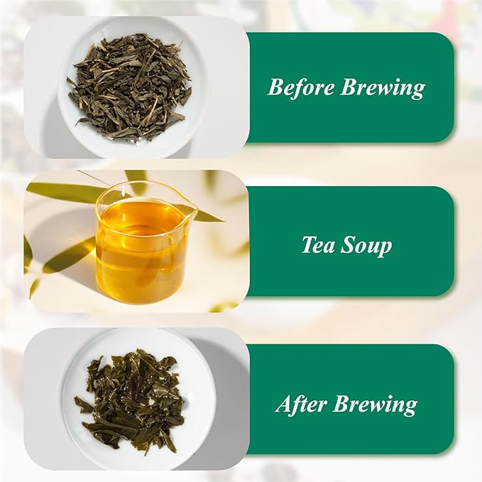 WT WEETEE Decaf Jasmine Green Tea Loose Leaf, 110+ Cups, Made of CO2-Decaffeinated Green Tea Leaves with Natural Jasmine Aroma, 228g /8oz