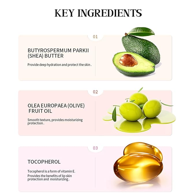 4 Pcs Summer Special Lip Butter Balm, Special Lip Balm, With Natural Ingredients of Shea Butter & Olive Butter, Long-Lasting Hydrating Non-Sticky Lip Balm, Soothes And Softens Dry Lips