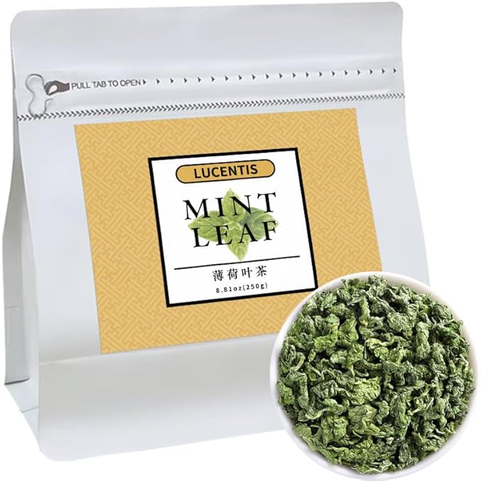 Mint Loose Leaf Tea 250g (8.8oz) – Refreshing Herbal Tea, Cooling Flavor, Caffeine-Free, 薄荷茶
