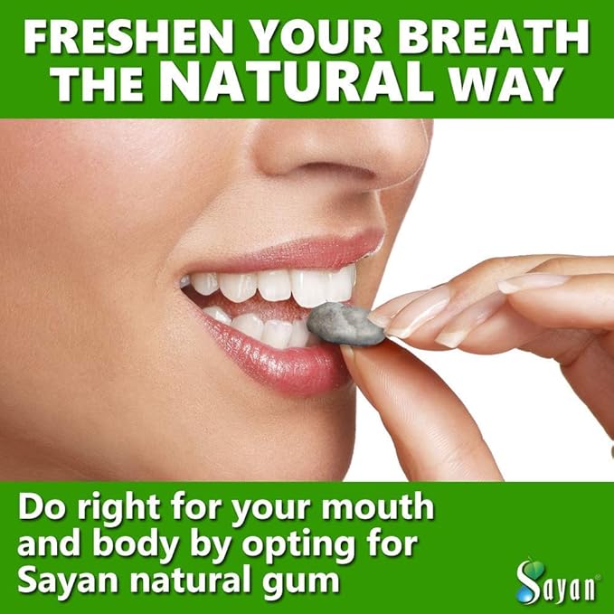 Sayan Sugar Free All Natural Gum, Siberian Pine Tree Resin and Beeswax Chewing Gum for Fresh Breath, Vegetarian, Non-GMO, No Sugar, Gluten Free, Aspartame Free, No Preservatives - 1 Pack (16 Pieces)
