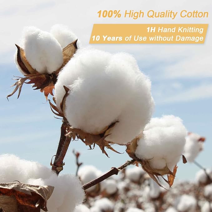 Cotton Rope Laundry Hamper by YOUDENOVA, 72L - Woven Collapsible Laundry Basket - Clothes Storage Basket for Blankets, Laundry Room Organizing, Bedroom Storage, Clothes Hamper – Grey