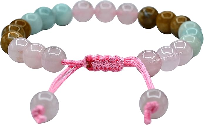 Natural Healing Crystal Bracelet for Women - Mens Bracelet Energy Balancing Gemstones Set - Adjustable Stone Bead Bracelet for Men and Women - Chakra Crystal Therapy Accessory, Meditation