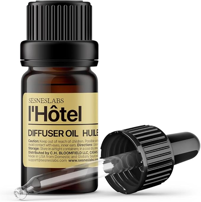l'Hotel Diffuser Oil, White Floral Citrus Scent, Lifestyle Blend Neroli, Green Tea, Laurel Leaf, Musk Essential Oils Blend for Ultrasonic Diffuser