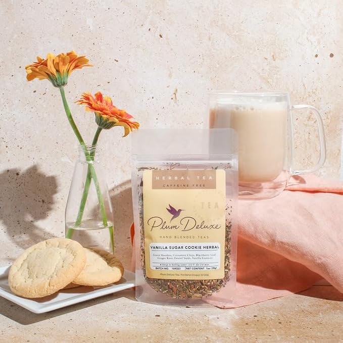 Tranquil Peach Herbal Tea – Caffeine-Free Loose Leaf Blend with Chamomile, Peach and Pineapple – Soothing Hot or Iced Tea for Relaxation – 75 to 100 Cups – Ethically Sourced and Hand-Blended in USA