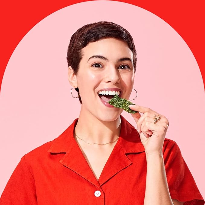 Gimme Seaweed Organic Premium Roasted Seaweed Snacks, Chili Lime, 20 Count, Keto, Vegan, Gluten-Free, Great Source of Omega3s and Iodine, Healthy On-The-Go Snack for Kids and Adults