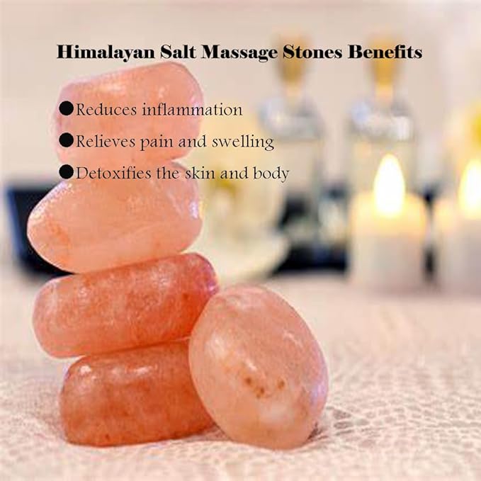 2 Pcs Himalayan Salt Foot Rasp Foot File Hot Massage Stones Cold Stones Set Warm Rocks Kit for Facial SPA