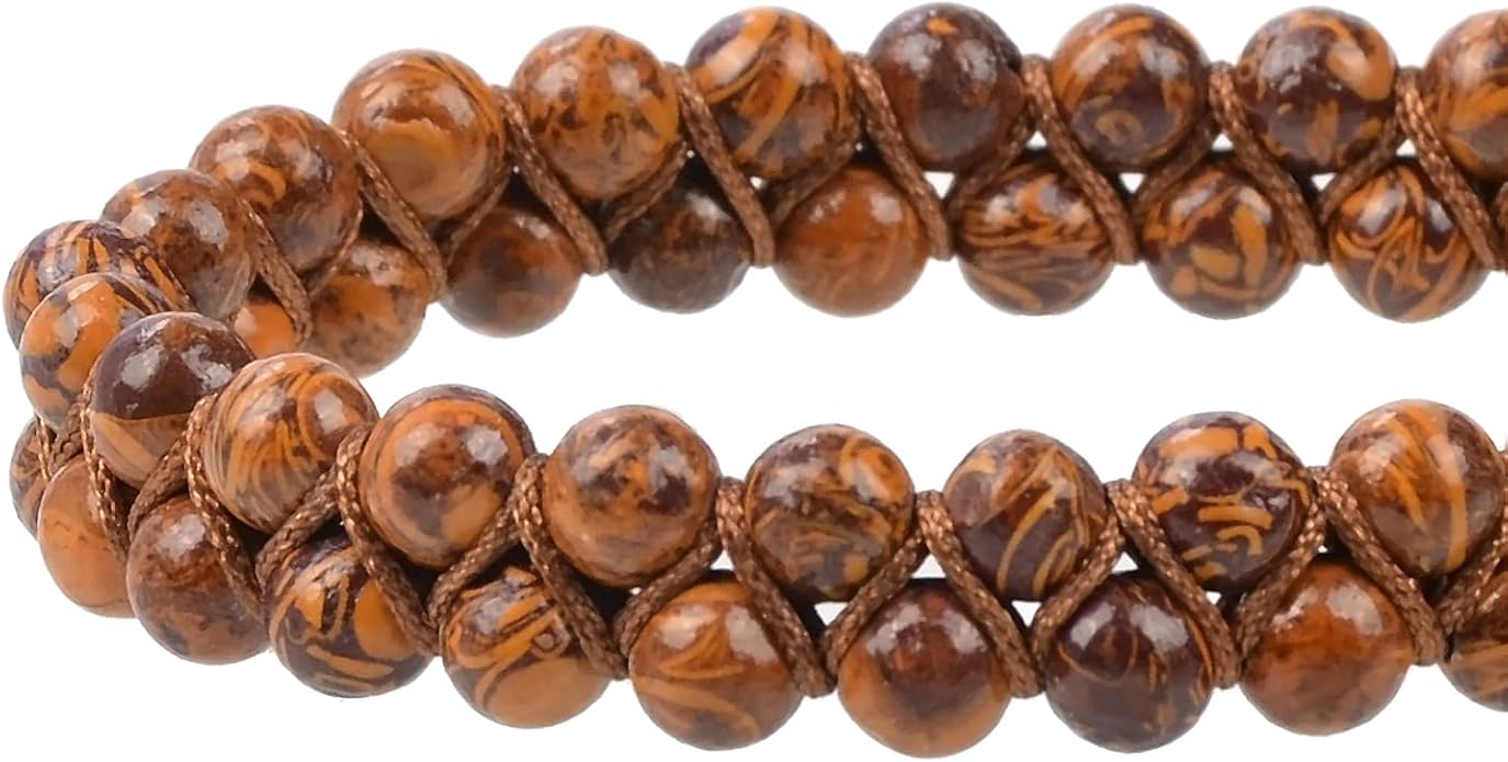 MASSIVE BEADS Double Layer Natural Chakra Healing Power Crystals Macrame Bracelet Yoga Stone Beads Gemstone Meditation Relax Anxiety Bangle for Unisex Women Men