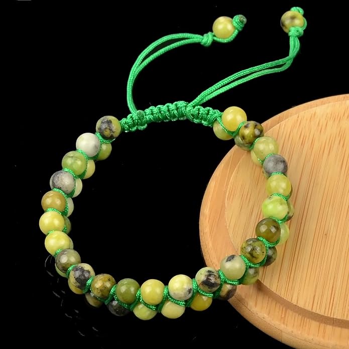 MASSIVE BEADS Double Layer Natural Chakra Healing Power Crystals Macrame Bracelet Yoga Stone Beads Gemstone Meditation Relax Anxiety Bangle for Unisex Women Men