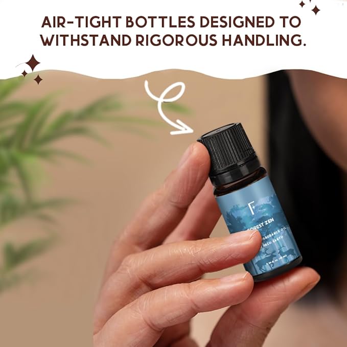 Folkulture Essential Oils for Home | Set of 6 (0.34 fl oz x 6) Sandalwood Essential Oil, Palo Santo Diffuser Oils for Relaxation | Pine & Cedar Oil Scents | Eucalyptus & White Sage Oil for Women