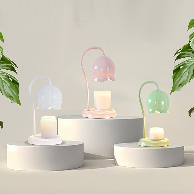 Candle Warmer Lamp Green, Dimmable Scented Wax Melt Warmer with Timer, Lamp Candle Warmer for Womens Gifts, Housewarming Gifts for Home Bedroom Decor, Xmas Birthday Gifts for Mom