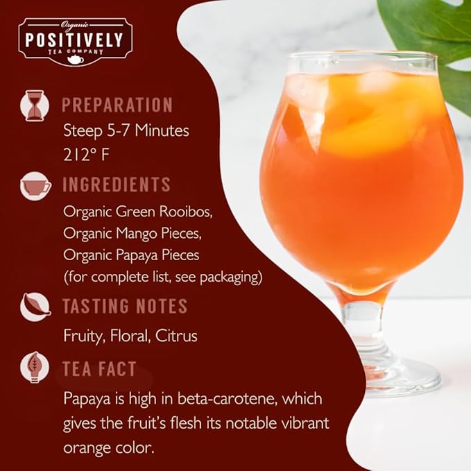 Organic Positively Tea Company, Island Breeze Rooibos Tea, Loose Leaf, 16 Ounce