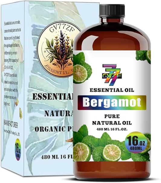Bergamot Essential Oil(16oz / 480ml) - Bergamot Oils Used in diffusers, humidifiers, Home Baths, Cleaning Products, Yoga, DIY Soaps and DIY Scented Candles