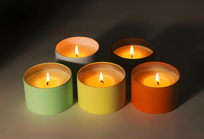 Aroparc Candle Tins 8oz with Lids, 24 Pack Seamless Bulk Candle Containers for Candle Making Supplies Empty Candle Jars - Mint