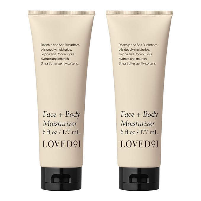 Loved01 Face & Body Moisturizer, John Legend Skincare, Fragrance-Free, Daily Hydrating Cream, Deeply-Moisturizing & Non-Greasy Formula with Shea Butter, 2-Pack (6 oz each)
