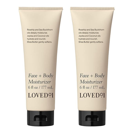 Loved01 Face & Body Moisturizer, John Legend Skincare, Fragrance-Free, Daily Hydrating Cream, Deeply-Moisturizing & Non-Greasy Formula with Shea Butter, 2-Pack (6 oz each)