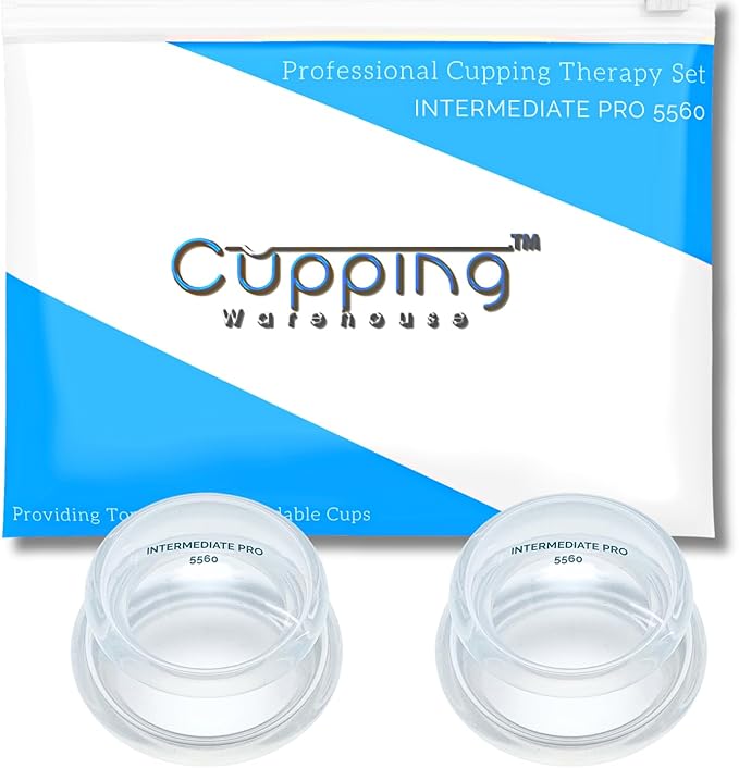 Beginner (Soft) Supreme 2 Large Intermediate Pro 5560 Cupping Therapy Set- Beginner,Clinic & Home Use Silicone Cupping Set- Cupping Set Massage Therapy Cups- Suction Cups for Body