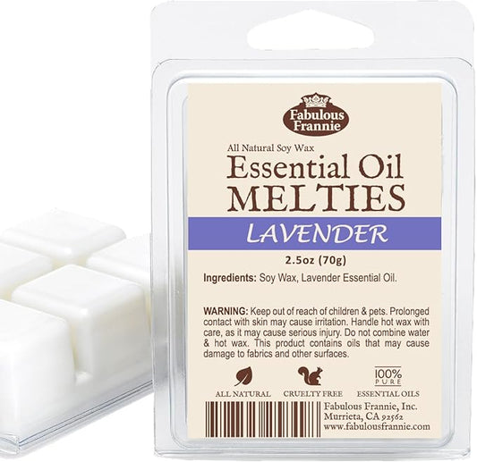Fabulous Frannie Lavender Pure & Natural Soy Candle Meltie/Tart/Melts Made with Pure Lavender Essential Oils 2.5oz