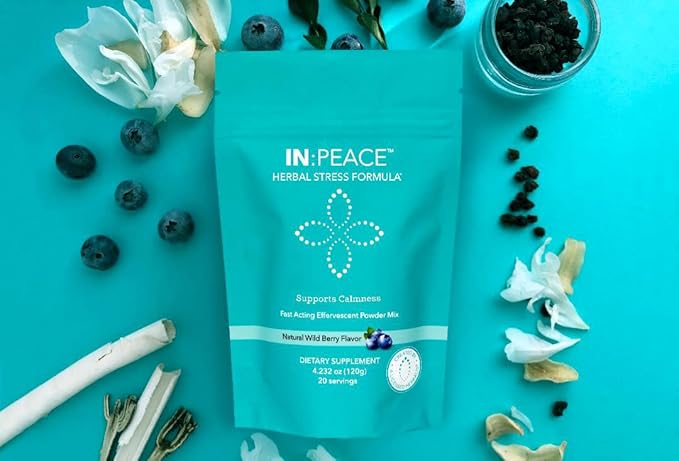In:TotalWellness IN:Peace Herbal Calming Formula. 20 Serving Pouch, Wild Berry Flavor. 9 Herb Antioxidant + Adaptogen Blend. Clinically Proven Ingredients. Crafted by a Licensed Herbalist