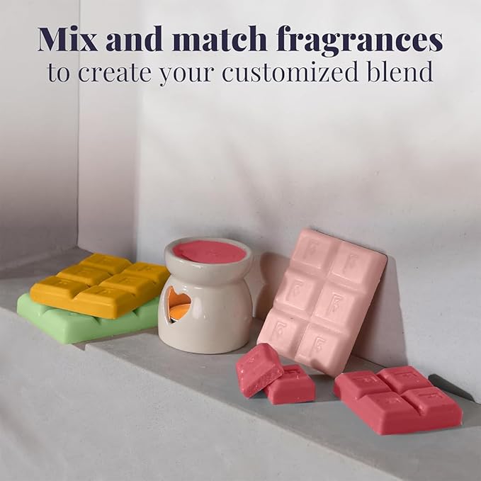 Folkulture Wax Melts Wax Cubes Strong Scent | Set of 5 (30 pc) Christmas Scented Wax Melts for Warmer | Long Lasting Candle Warmer Wax Melts | Pine and Cedar, Vanilla, Orange, Cinnamon