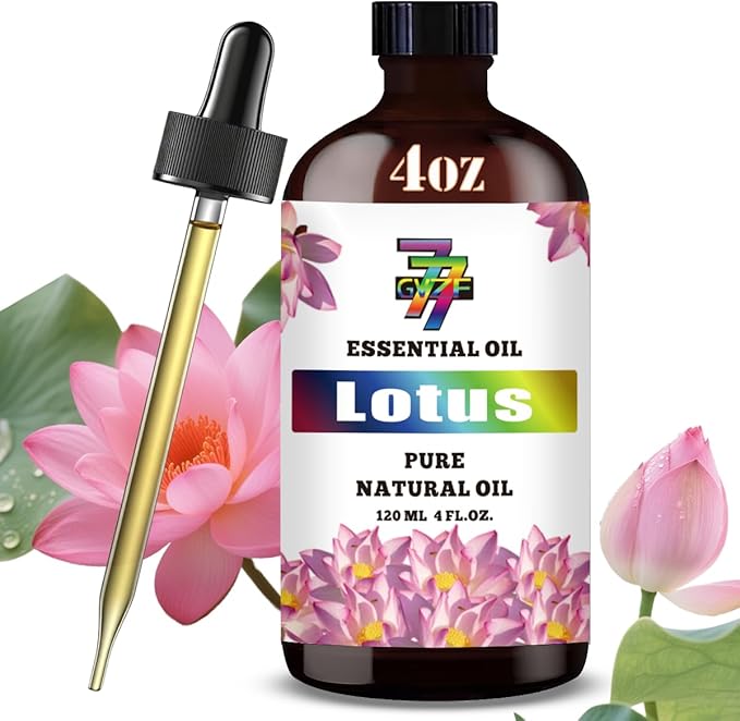 Lotus Essential Oil (4 oz/120 ml) — Lotus Oils for Aromatherapy, diffusers, humidifiers, Home fragrances, DIY Skincare, soap Making, DIY Candle, Relaxation, Yoga, and Meditation