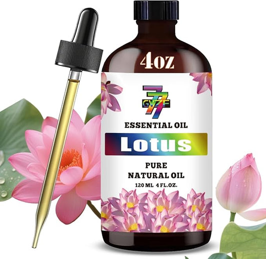 Lotus Essential Oil (4 oz/120 ml) — Lotus Oils for Aromatherapy, diffusers, humidifiers, Home fragrances, DIY Skincare, soap Making, DIY Candle, Relaxation, Yoga, and Meditation