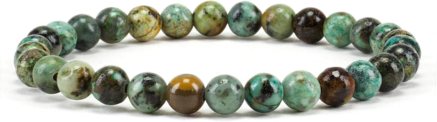Cherry Tree Collection - Small, Medium, Large Sizes - Gemstone Beaded Bracelets For Women and Men - 6mm Round Beads