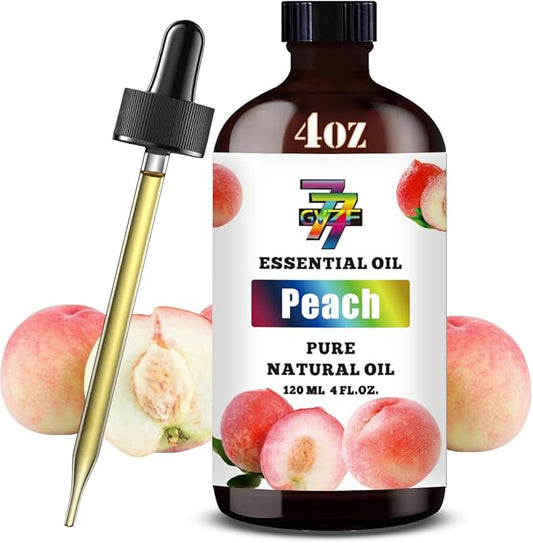 Peach Essential Oil (4 oz/120 ml) — Peach Oils for Aromatherapy, diffusers, humidifiers, Home fragrances, DIY Skincare, soap Making, DIY Candle Making, Relaxation, Yoga, and Meditation