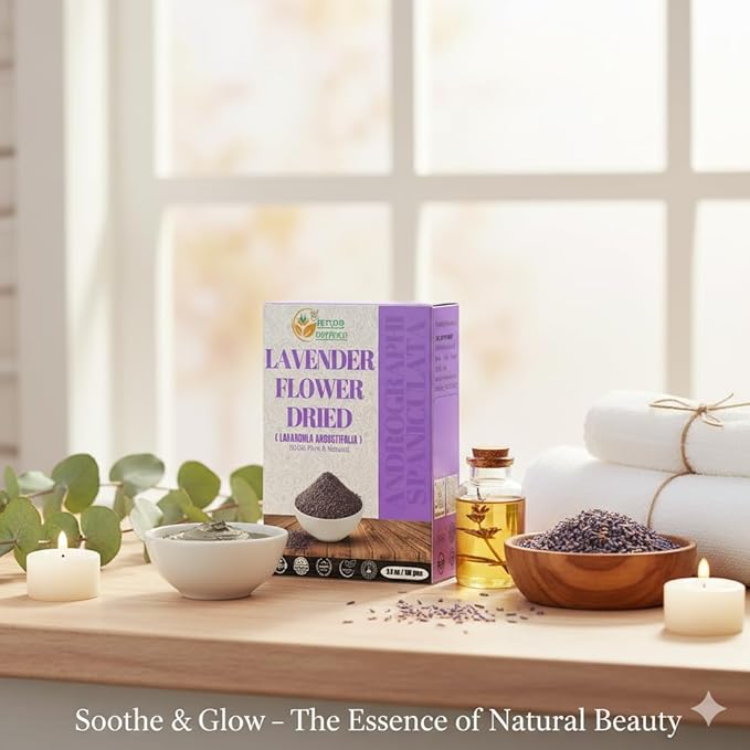 Herbs Botanica Dried Lavender Flower Buds - Edible for Herbal Tea, Aromatic Bliss for Wellness. Pure, Natural and Calming Perfect for Aromatherapy and Crafts 3.5 oz