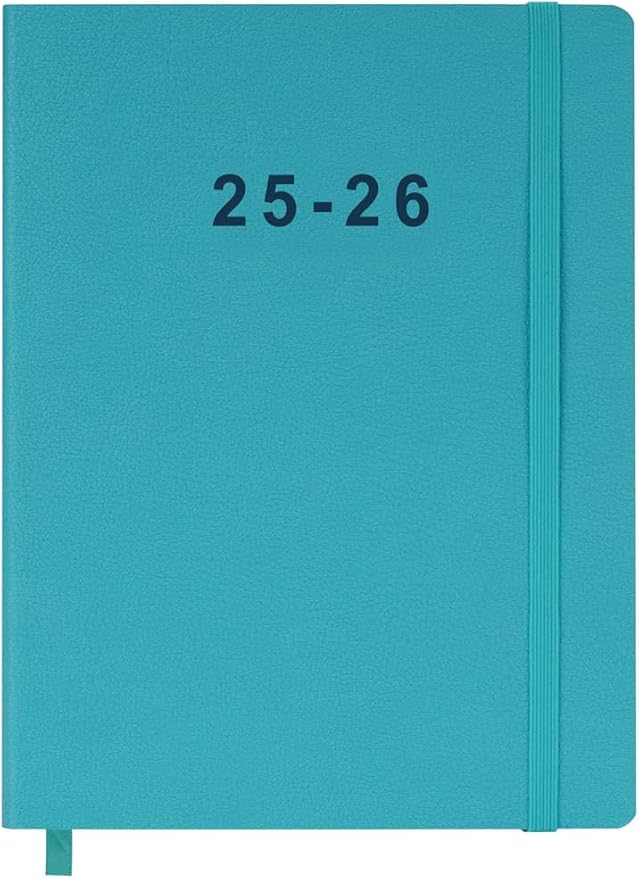 2025-2026 Planner - Weekly and Monthly Planner, Oct 2025 - Dec 2026, Vegan Leather Cover, Elastic Closure, 8.5"x11", Teal